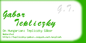 gabor tepliczky business card