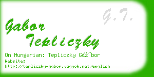 gabor tepliczky business card